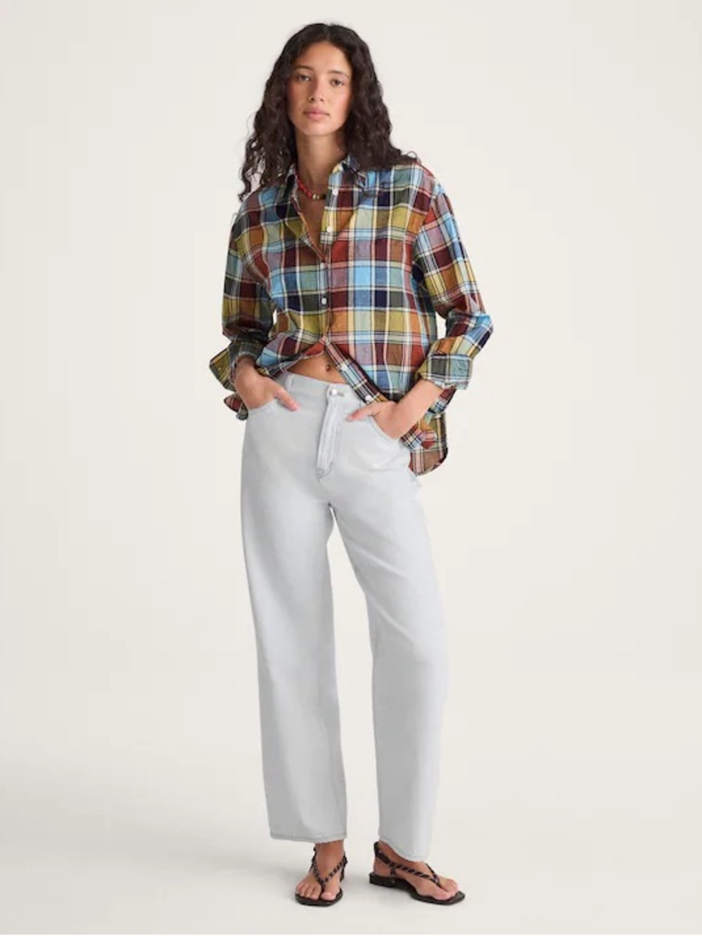 Madewell The Perfect Vintage Wide Leg Cropped Jeans Womens 27 Light Wash Blue